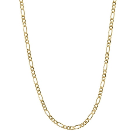 Pori Jewelers 18kt Gold-Plated Sterling Silver 4.5mm Figaro Chain Men's Necklace, 24