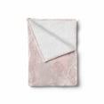 thumbnail image 2 of Marble Print Soft Flannel Fleece Throw Blanket, Murky Gemstone Scratches Natural Beauty Mineral Crystal Shape Digital, Cozy Plush for Indoor and Outdoor Use, 50" x 70", Pale Pink White, by Ambesonne, 2 of 6