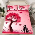 thumbnail image 2 of Homewish Boys Girls Love Heart Print Full Size Sheets 4-Piece,Happy Valentine'S Day Breathable Bed Sheets,Romantic Couple Lover Lightweight Sheet Sets,Ultra Soft Home Decor, 2 of 7