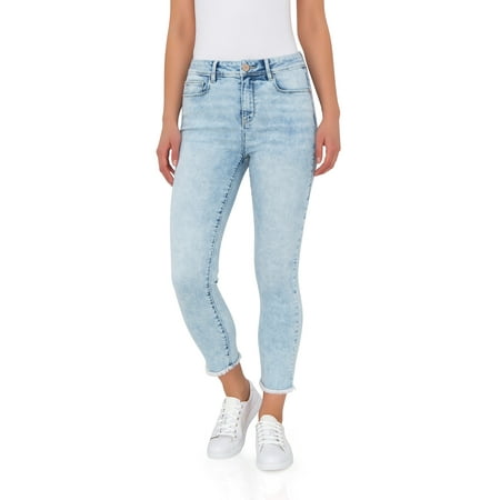 Jordache - Women's High Rise Cropped Skinny Jeans - Walmart.com
