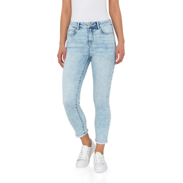 Jordache - Jordache Women's High Rise Cropped Skinny Jeans - Walmart ...