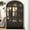 Black, variant on 78" Arched Armoire Wardrobe Closet with Glass Doors & LED Sensor Light, Modern 3-Door Clothes Cabinet Organizer with 4 Drawers and Shelves for Bedroom