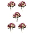thumbnail image 2 of mmirethe 1/2/3/5 2x Fausses Roses Haute Plasticité Grand Gamme d'Applications Motif Tridimensionnel Multi-Couleur Rouge Foncé 5 Pcs, 2 of 6