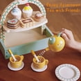 thumbnail image 4 of Juego de madera para fiesta de té y pastel de postre para niñas pequeñas, juego de té para niños pequeños, juguetes de madera, cocina de comida de juego de madera, 4 of 5