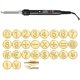 thumbnail image 1 of Juego profesional de puntas de soldador de letras de cobre de 26 piezas para quemar cuero de madera, cabezales de grabado del alfabeto pirográfico de bricolaje de la A a la Z, compatibles con, 1 of 1