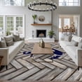 thumbnail image 5 of Nautical Anchor Area Rug 5x8 Washable Rug Non Slip Summer Coastal Ocean Vintage Wood Large Area Rug Soft Stainresistant Indoor Floor Carpet for Living Room Bedroom Home Office Dining Room Nursery, 5 of 7