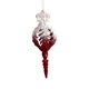 thumbnail image 2 of Flocked Snowflake Christmas Ornament with Glitter, Shatterproof Plastic Holiday Decor for Tree, Fireplace, and Home Festive Decorations, Elegant Red and Gold Themed Seasonal Ornament Set, 2 of 6