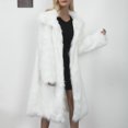 thumbnail image 5 of Pounoo Womens Long Fuzzy Fleece Coat Winter Lapel Cardigan Shaggy Outerwear Warm Chunky Long Overcoat with Pockets Gift, 5 of 7