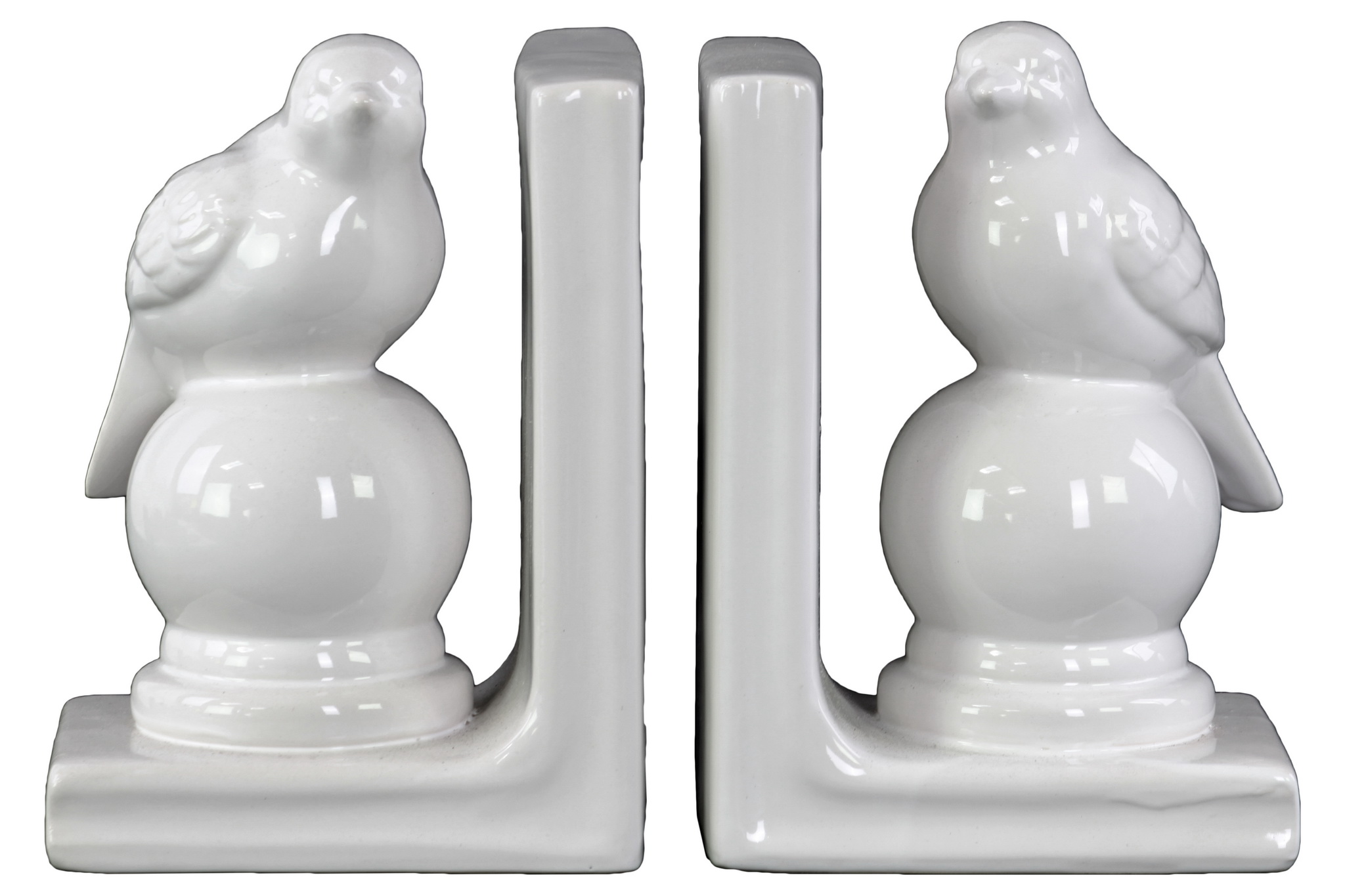 Urban Trends Collection Ceramic Bird Bookend Gloss Finish