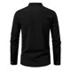 thumbnail image 4 of Blusa y camisa de manga larga con cuello alto para hombre, informal, a la moda, con botones estampados, de poliéster, 4 of 8