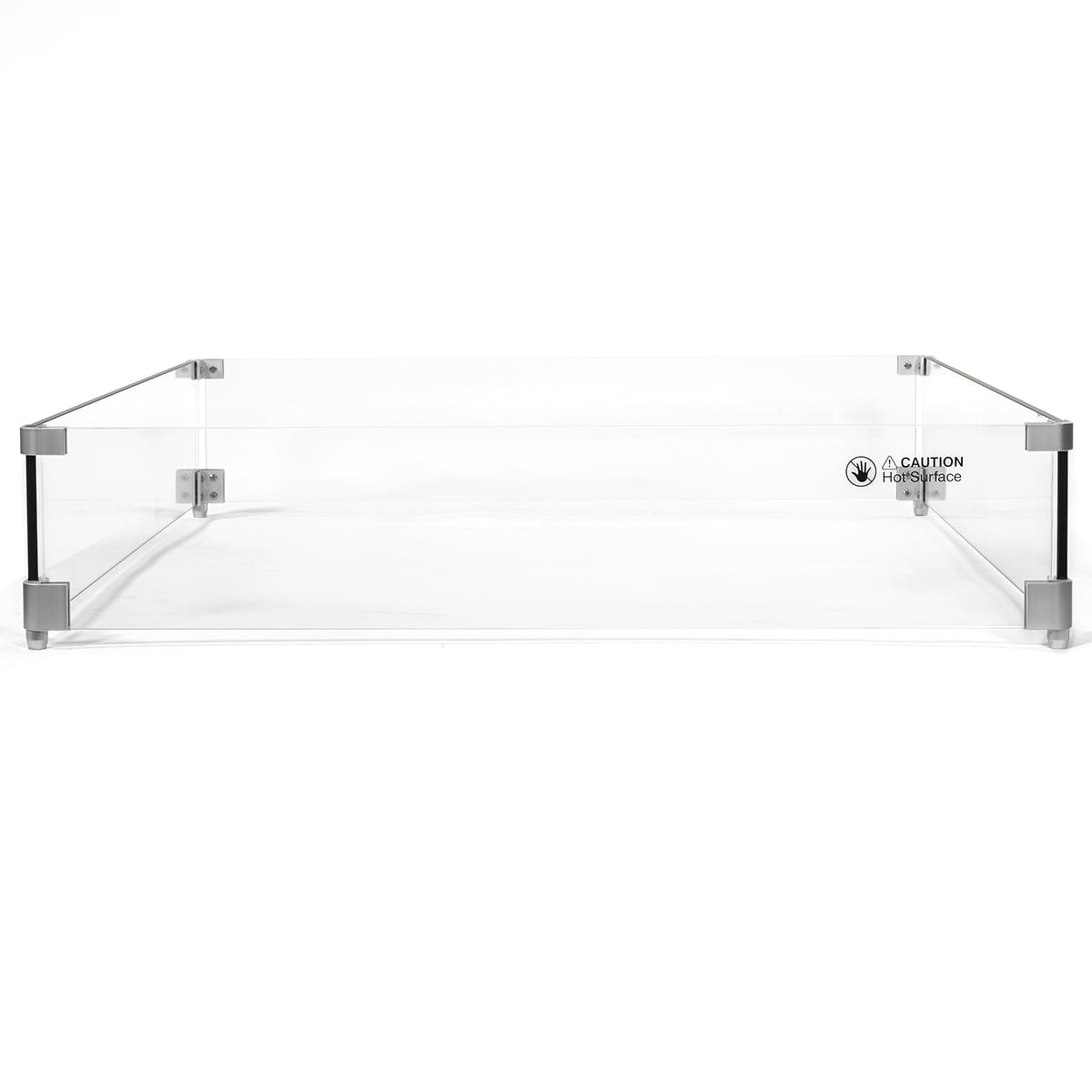 Barton Square Fire Pit Wind Guard 29.5 x 29.5 Inches Outdoor Safety Barrier with Aluminum Corners