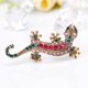 thumbnail image 2 of Broche de personalidad vintage de aleación con diamantes, broche de serpiente de cuatro patas con forma de lagarto y gecko con diamantes, 2 of 5