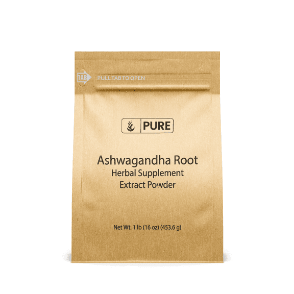 PURE ORIGINAL INGREDIENTS Ashwagandha 1lb Natural and Pure, Vegan, Gluten-Free, Lab-Verified
