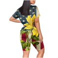 thumbnail image 3 of Birdeem Ensemble de Cyclisme Deux Pièces pour Femmes T-Shirt à Manches Courtes Col Rond + Shorts Taille Haute, 3 of 9