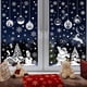 thumbnail image 4 of 9 hojas de pegatinas navideñas para ventanas, pegatinas decorativas navideñas con copos de nieve para ventanas, pegatinas navideñas reutilizables de PVC electrostático para ventanas, 4 of 5