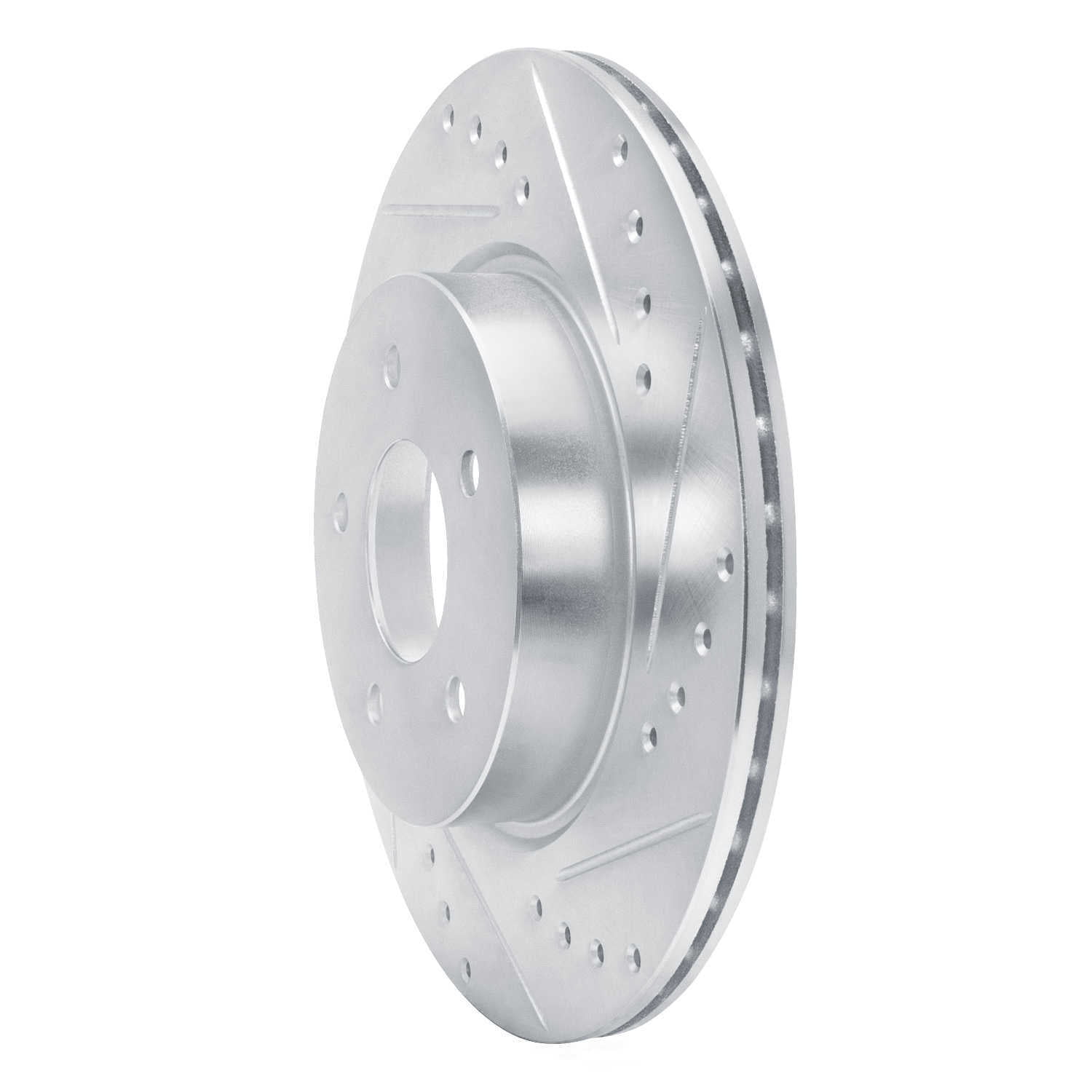 Dynamic Friction Company 631-68019R DFC Brake Rotor - Drilled And Slotted - Silver