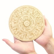 1pc, Wooden Star Pendulum Board For Divination, 12 Constellations Dowsing, Laser Cut Slice Display Base Coaster, Mysterious Metaphysical Altar Sign Decor Board For Yoga  Supplies Beginners