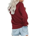 thumbnail image 5 of MOSHU Casual Womens Sweatshirts Crewneck Long Sleeve Tops Oversized Pullover Sweatshirt for Women, 5 of 10