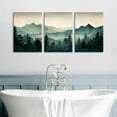 thumbnail image 3 of FCCUYE d Mountain Wall Art Set of 3 Sage Green Forest Canvas Prints Nature Landscape Watercolor Pictures Wall Decor Modern Painting for Living Room Bedroom Office 12x16in, 3 of 7