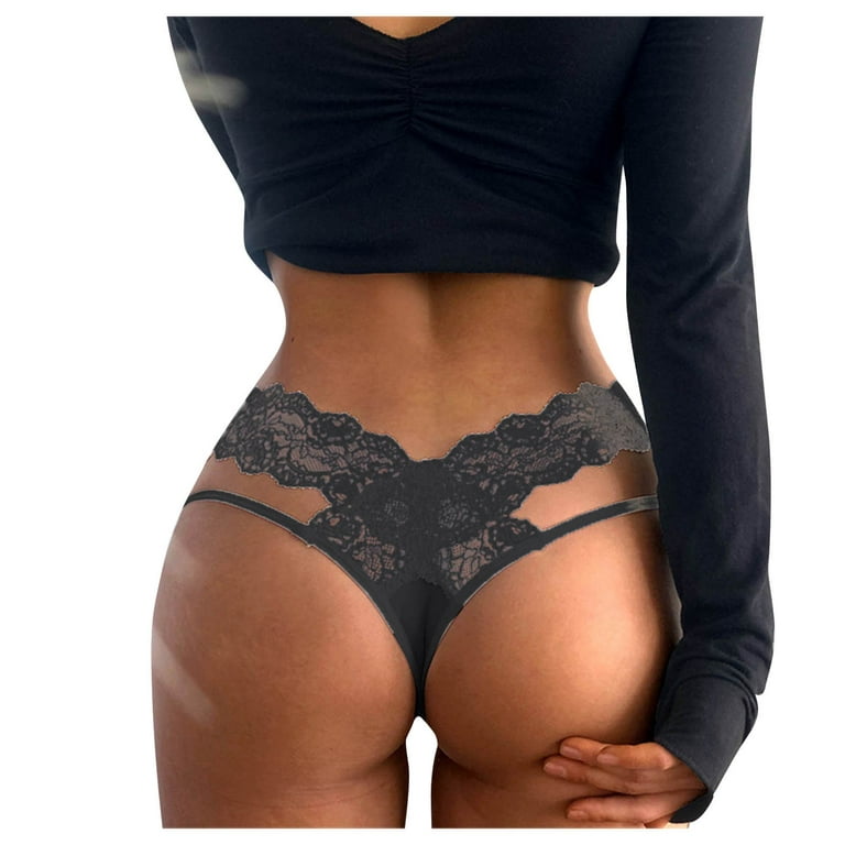 Tuscom New Hot Panties For Women Crochet Lace Lace-up Panty Hollow Out  Underwear 