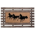 thumbnail image 1 of Running Horses Rubber Fence With Coir Door Mat, 1 of 1