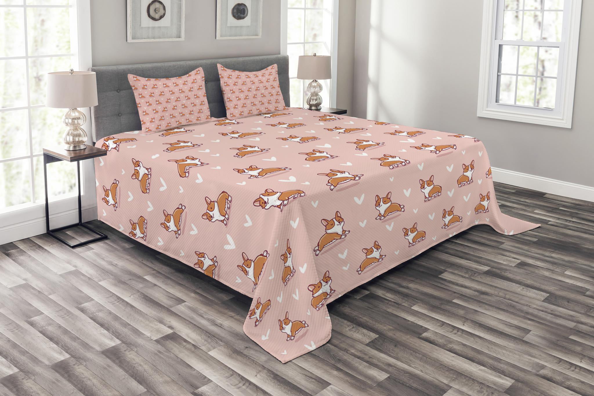 Cat Puppy Lover Gift Christmas West Highland Terrier Dog Quilt Bed Coverlet Bedspread Soft Lightweight Durable Washable Polyester Pet Quilt
