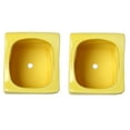 thumbnail image 6 of MyGift 4-Inch Folded Design Yellow Ceramic Plant Pot Planter, Set of 2, 6 of 7