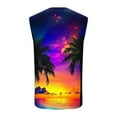 thumbnail image 4 of BiZtdJrK Summer Beach Tank Top for Men Hawaiian Palm Tree Print Sleeveless Muscle Basic Tee Vacation Tops Dark Blue S gifts for men, 4 of 6