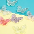 thumbnail image 3 of 50pcs Butterfly Charms Crafts Resin Crafts DIY Making Supplies Cell Phone Case Hair Clip Making, Mixed color, 3.2*4cm, 3 of 6
