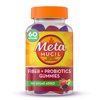 Metamucil Fiber Supplement, Probiotic Fiber Gummies, Strawberry Kiwi + Blackberry, 60 Count