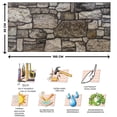 thumbnail image 6 of Dundee Deco 3D Wall Panels - Cladding, Taupe Grey Stone Look Wall Paneling, Styrofoam Facing for Interior and Exterior Applications, DIY, Set of 10, Covers 54 sq ft, 6 of 10