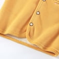 thumbnail image 6 of Staki Girls Girls Sherpa Fleece Vest Jacket Baby Warm Jacket Cotton Vest, Girls Infant Toddler Padded Waistcoat(Yellow,12-24 Months), 6 of 9