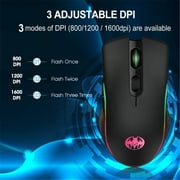 POINTERTECK 2.4G Wireless Gaming Mouse,Rechargeable Computer Gaming Mouse