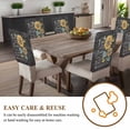 thumbnail image 4 of Summer Sunflower Chair Covers Set of 4 Yellow Flower Butterfly Chair Back Covers Stretch Removable Washable Slipcovers Protector for Dining Room Kitchen Party Decor, 4 of 5