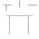 thumbnail image 3 of sobre la barra de la mesa con abrazaderas, flores y stand de arco de globo, soporte de mesa de mesa de metal ajustable para navidad de vacaciones Longitud 180 cm, 3 of 8