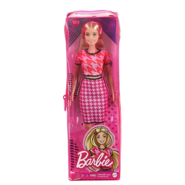 Barbie Fashionistas Doll #169, Long Blonde Hair, Houndstooth