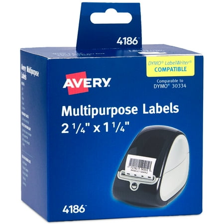 UPC: 0072782041861 | Avery Direct Thermal Roll Labels  1-1/4  x 2-1/4   White  1 000 Multipurpose Labels Per Roll  1 Roll (4186)