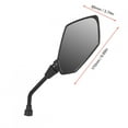 thumbnail image 1 of Par De Espejos De Modificación De Motocicleta Espejo Retrovisor Universal Accesorio De Motocicleta Negro, 1 of 7