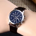 thumbnail image 5 of Reloj de hombre con correa de cristal azul de tres ojos Reloj de regalo Reloj de cuarzo para hombre Fabricantes, 5 of 5