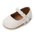 thumbnail image 6 of nvzhuang Baby Girls Shoes, Soft Sole PU Leather Bow Crib Shoes Non-slip Flats Toddler Shoes, 6 of 8