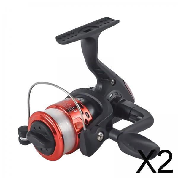 Carretes de Pesca DYNWAVEMX 2x Carrete de Mano Izquierda Derecha Alta Velocidad Metal Ligero 2 piezas