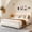 Beige, variant on XIAO WEI Queen Cloud Bed Frame - Boucle Upholstered, No Box Spring