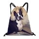 thumbnail image 1 of Terrier de Boston Mochila de Cuerdas para Deportes y Gimnasio, Bolsa de Cuerdas Resistente al Agua, Bolsa Cinch, 30×40cm, 1 of 6