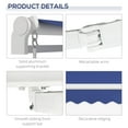 thumbnail image 5 of Homiyad Retractable Patio Awning 13x8 Ft UV-Resistant Cranking Sunshield in Midnight Blue | Aosom.com, 5 of 8