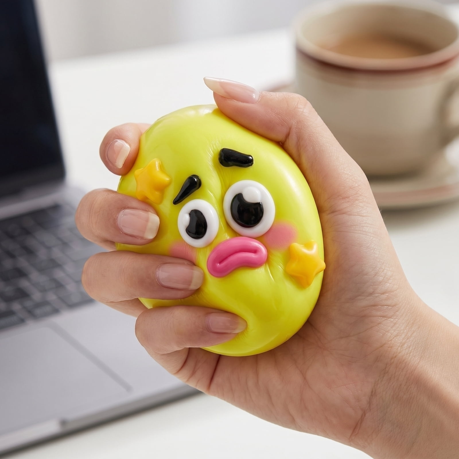 New Smushers Squishy, Curiosities Dog Face Swap Squishy, Soft Moldable Cute Slow Rise Squeeze Ball, Relaxing Sensory Fidget Fun Desk Accessory for Adults