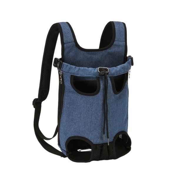 Greeniant del portador del perro del paño hecha con la del portador del animal doméstico del pecho delantero resistente y durable de la lona Hábitats y jaulas para animales pequeños Mezclilla l