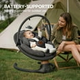 thumbnail image 4 of Babyomi Portable Baby Swings for Infants to Toddler, Electric Swing with Music Speaker, 3 Seat Positions , 5 Speeds, and Remote Control - Infant Swing for Indoor and Outdoor, Black, 4 of 8