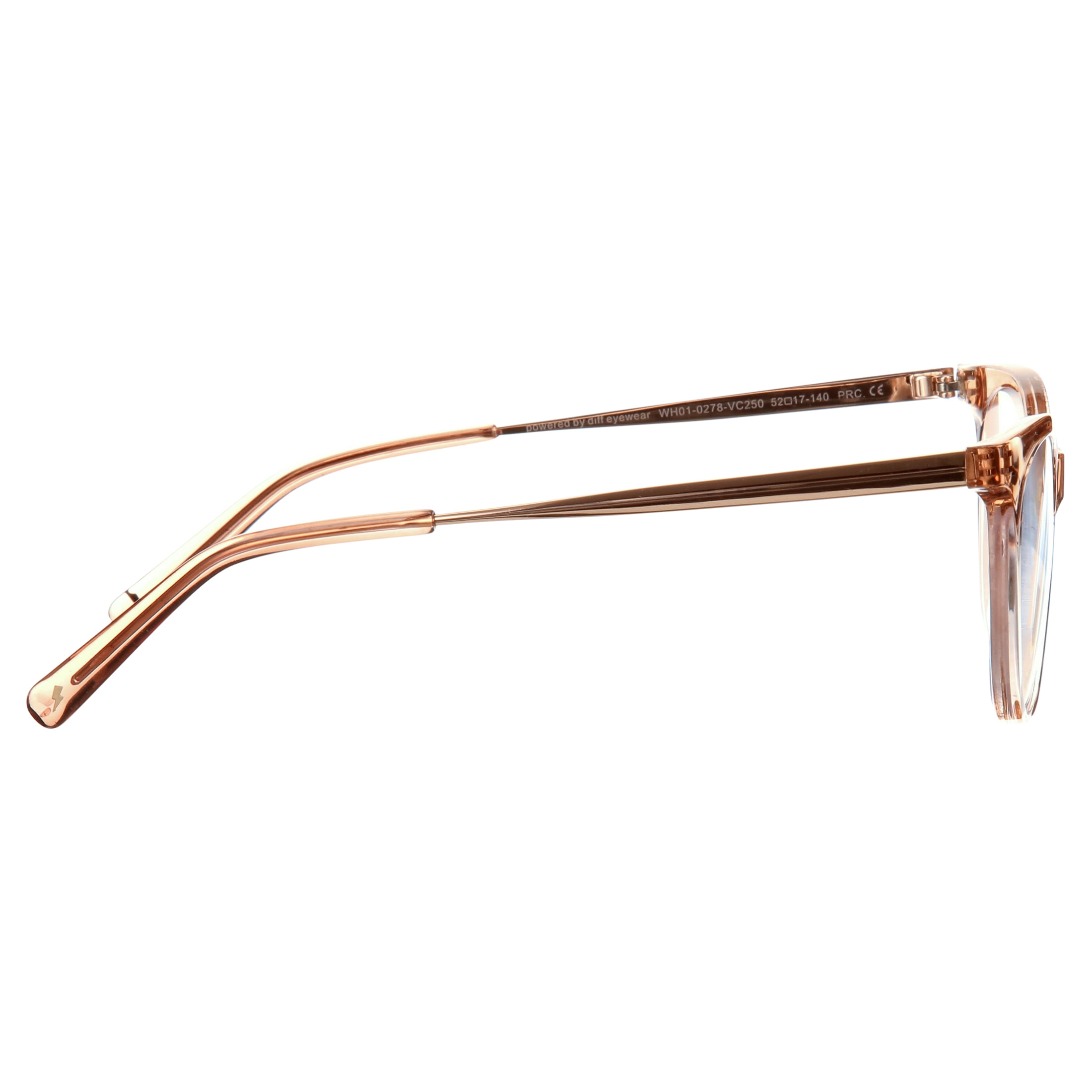 Women's Health Reading Glasses Focus Blue Light Blocking by DIFF Eyewear Vintage Crystal +2.5