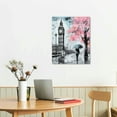 thumbnail image 2 of Nawypu  Black and White Canvas Wall Art for Living Room Bedroom Bathroom Girls Pink Paris Theme Room Decor Print London Big Ben Tower Eiffel Painting for Wall Decor Pink, 2 of 4
