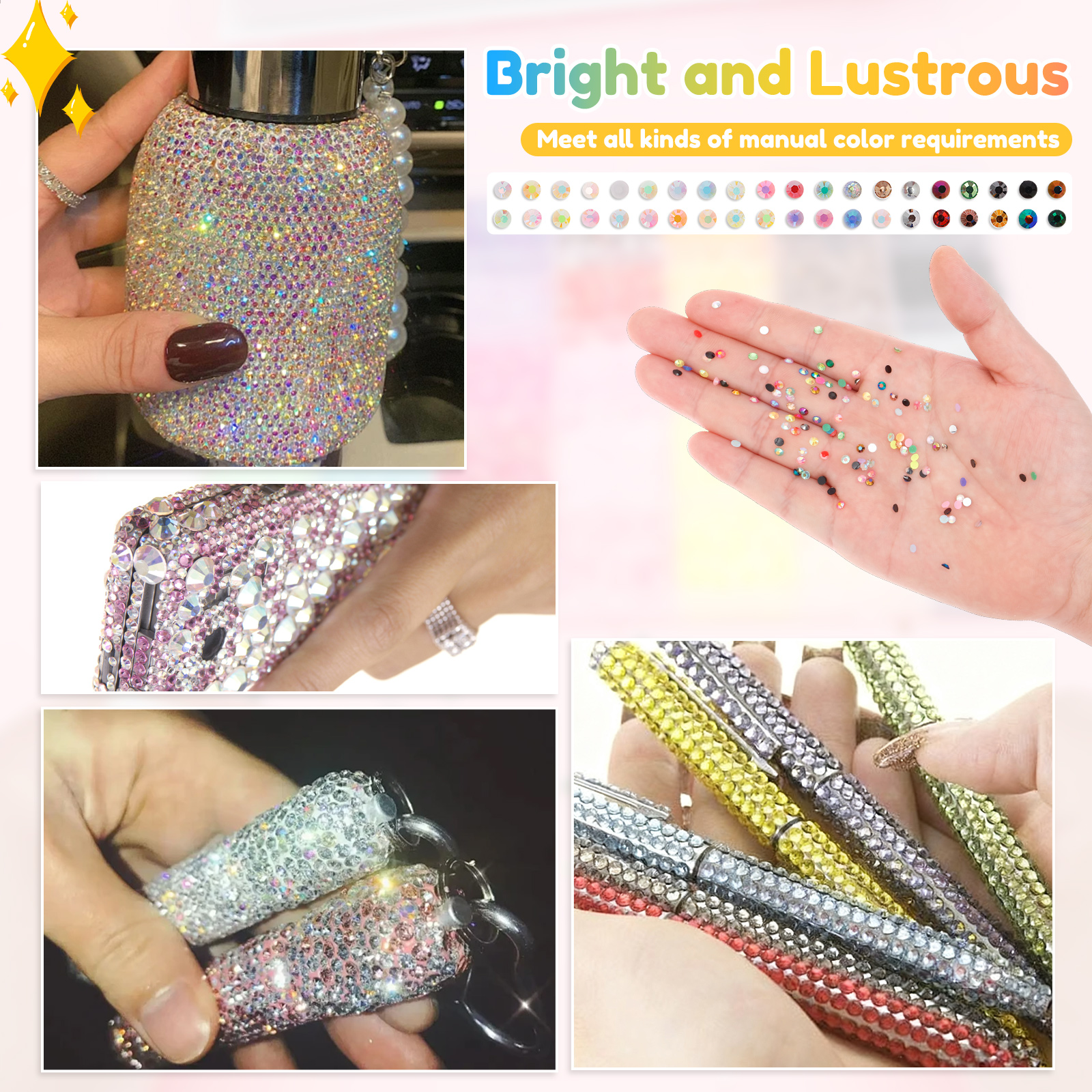 Resin Jelly Rhinestones for Crafting Bedazzling for Book Crafts Clothing Shoes Nail Art Makeup